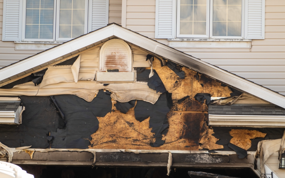 A Close-up View of a Neighborhood Garage Roof